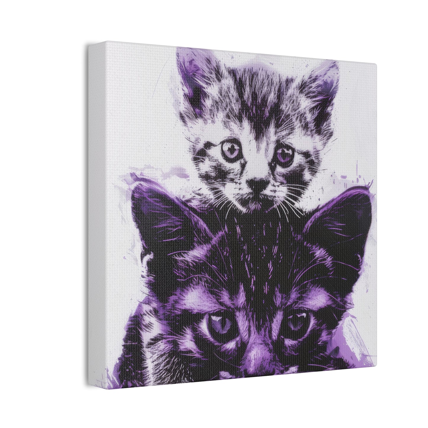 Stacked Cats - Canvas Stretched, 0.75"