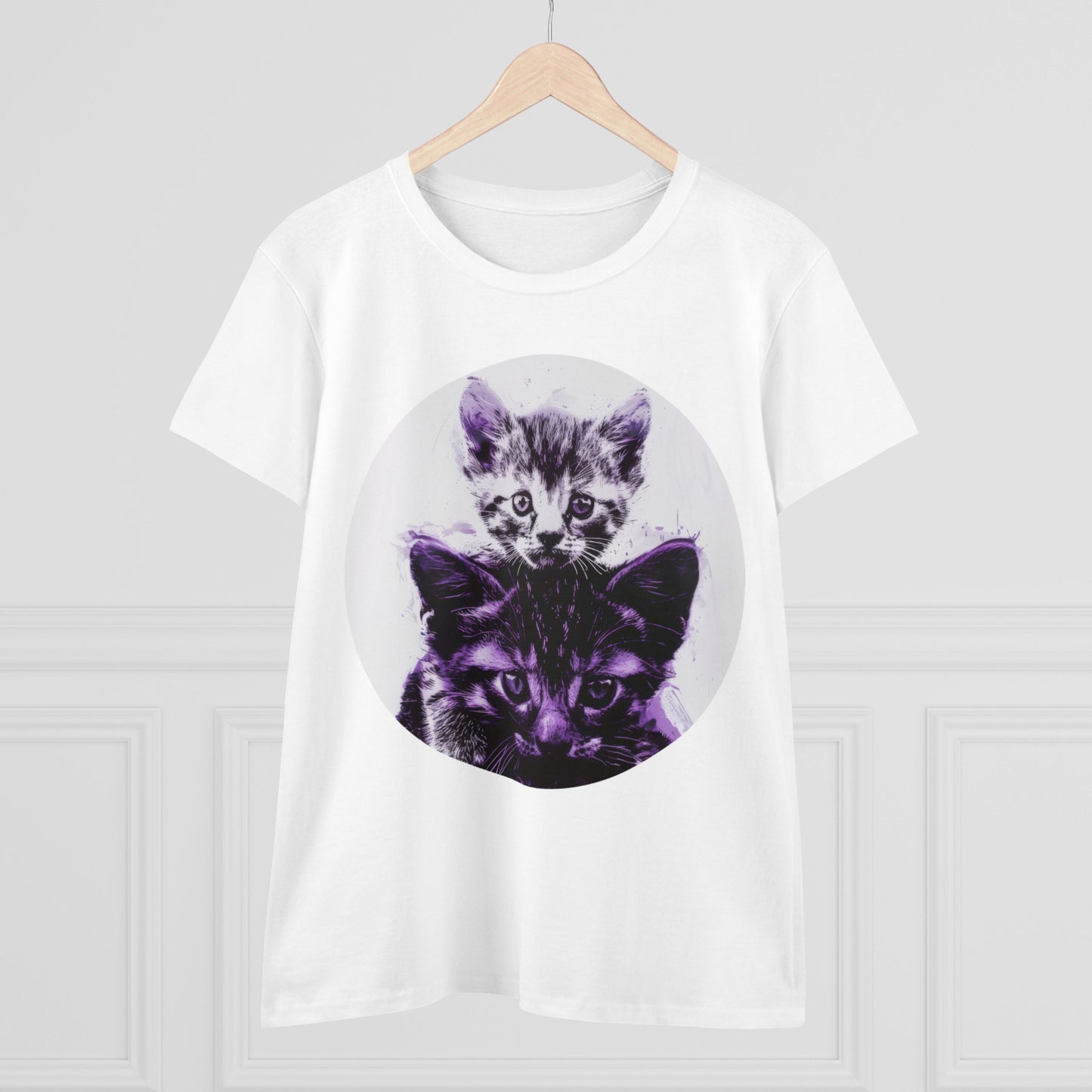 Stacked Cats - Women's Midweight Cotton Tee