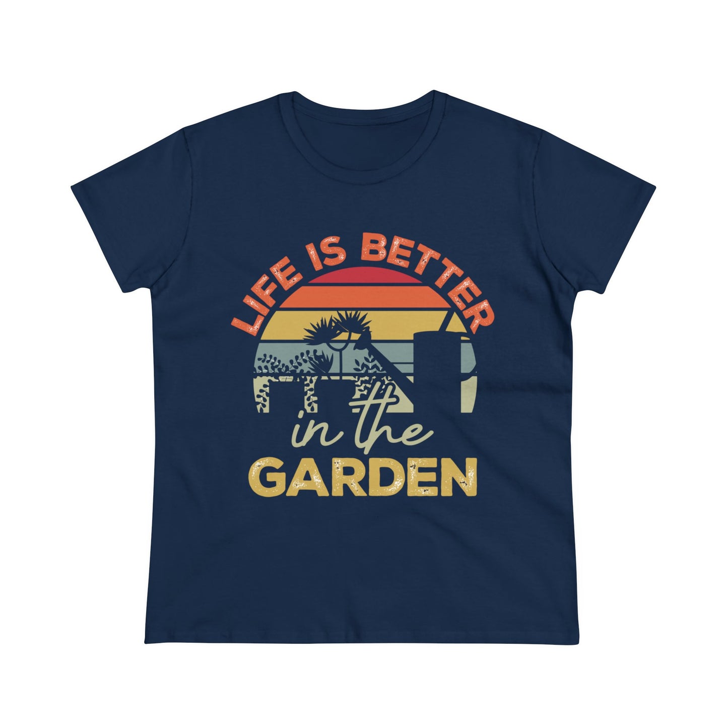 Life Is Better In the Garden - Gardening - Women's Midweight Cotton Tee