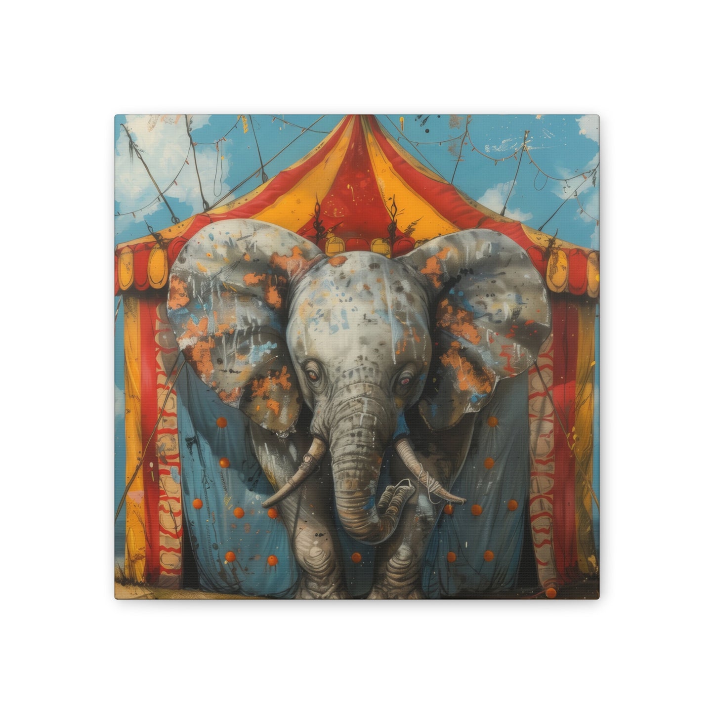 Circus Elephant - Canvas Stretched, 0.75"