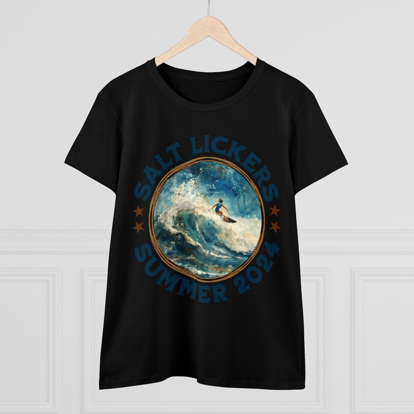 Surfing - Women's Midweight Cotton Tee