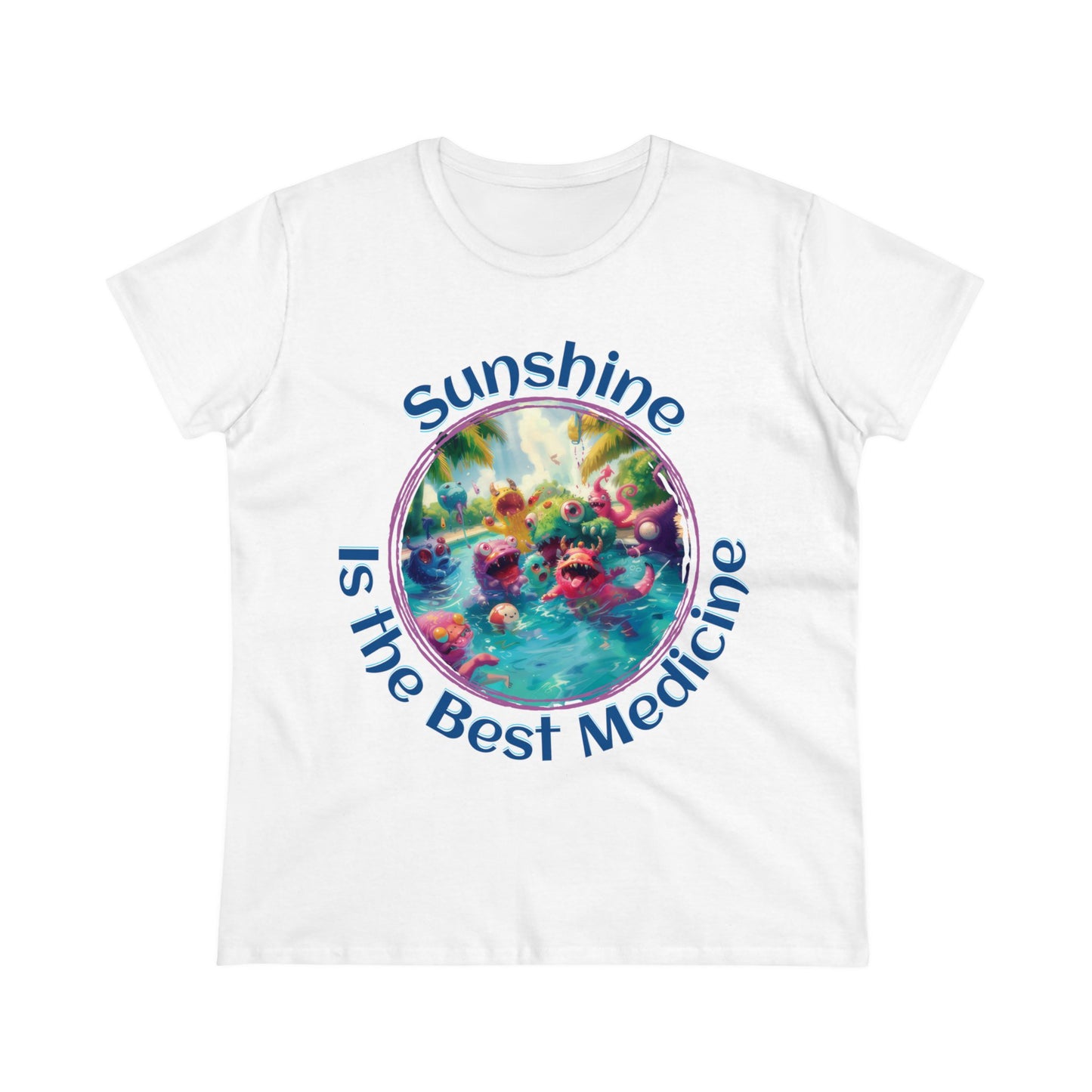 Sunshine is the Best Medicine - Women's Midweight Cotton Tee