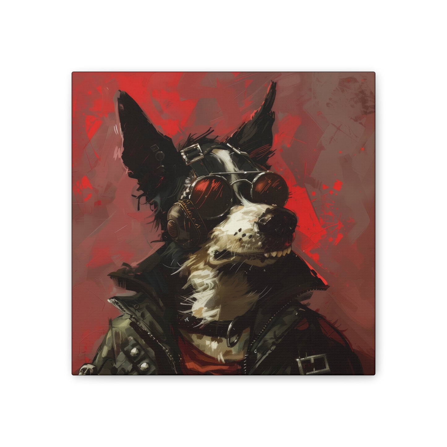 Punk Dog - Canvas Stretched, 0.75"