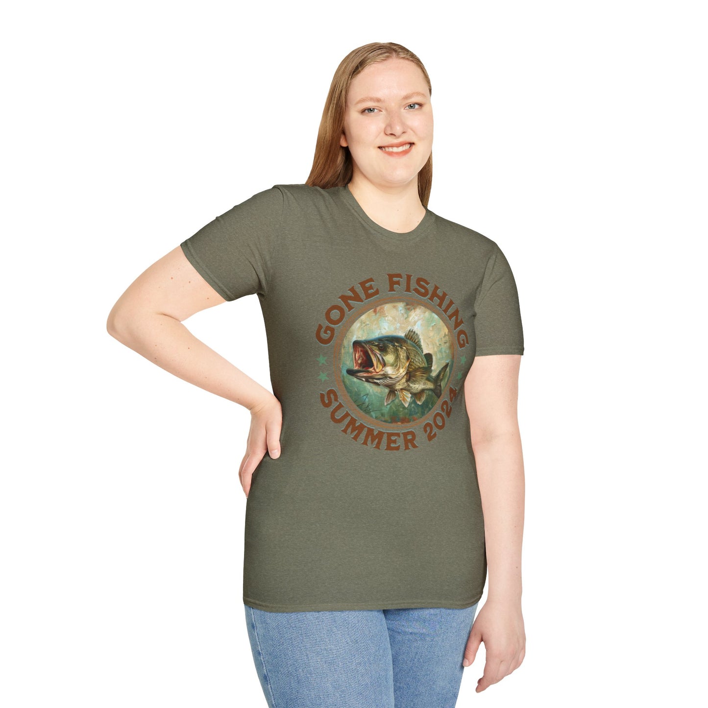 Gone Fishing - Unisex Softstyle T-Shirt