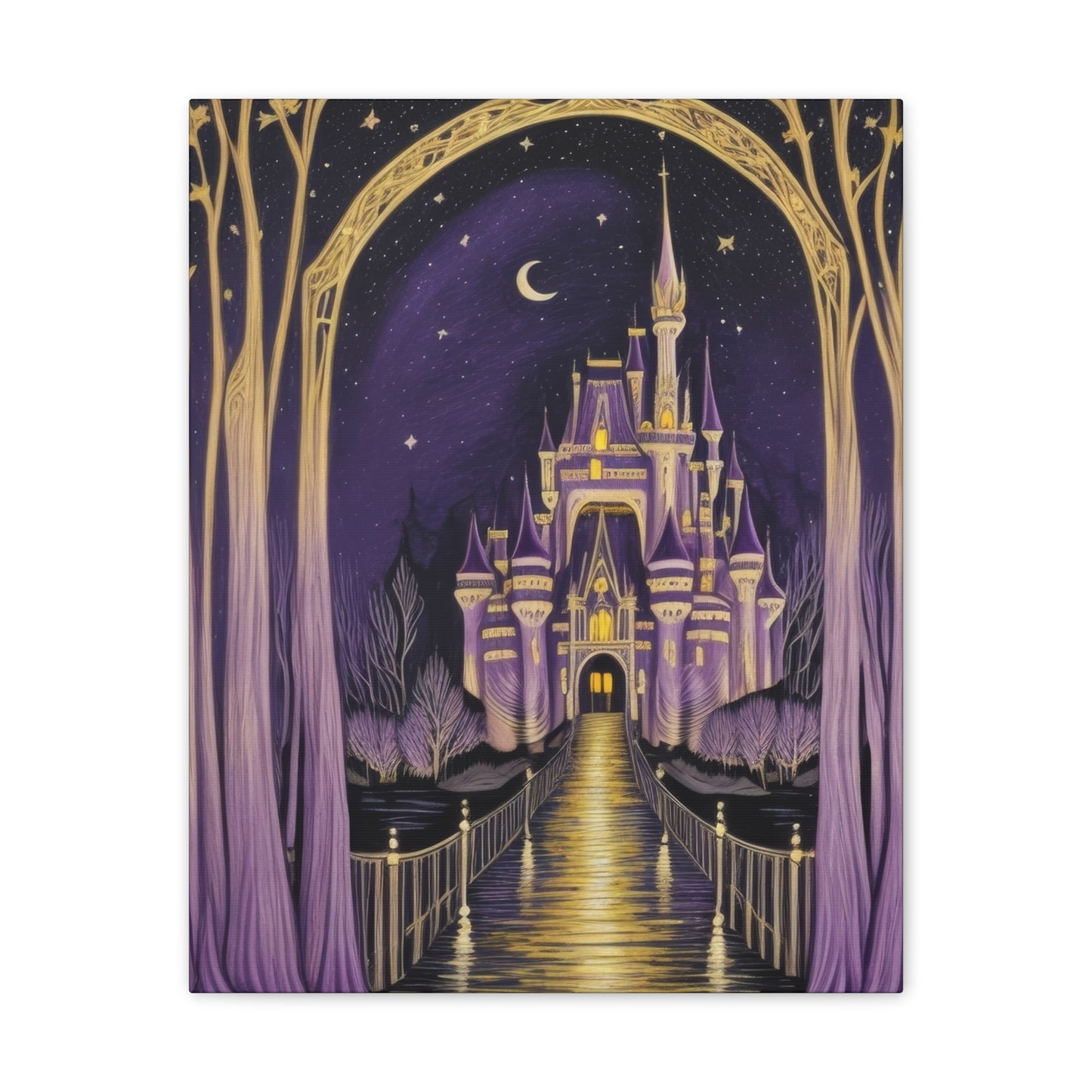 Purple Castle - Canvas Stretched, 0.75"