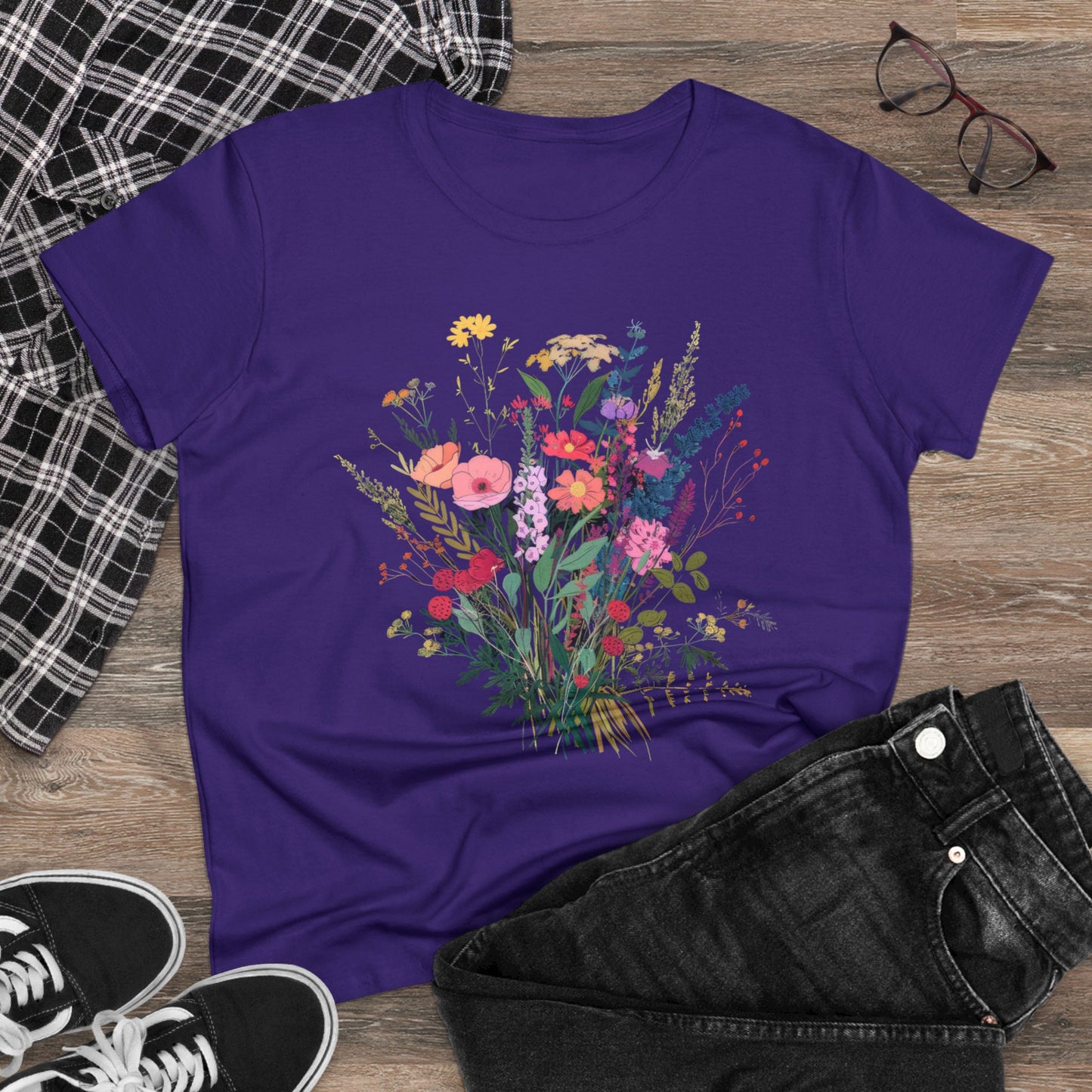 Wildflowers - Women's Midweight Cotton Tee