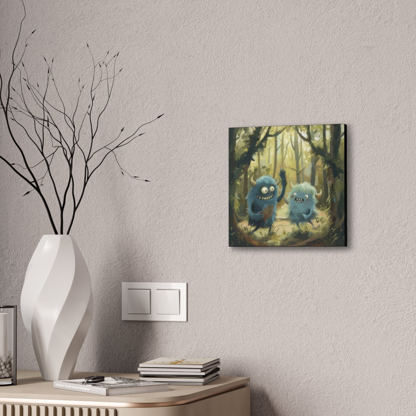 Happy Monsters - Canvas Stretched, 0.75"