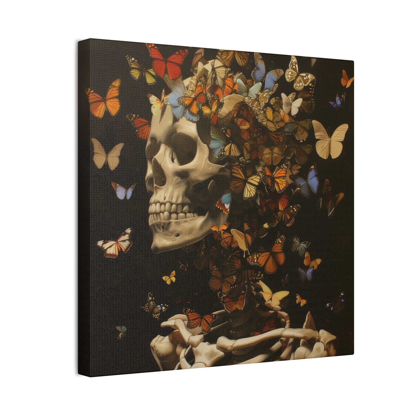 Skulls and Butterflies - Canvas Stretched, 0.75"