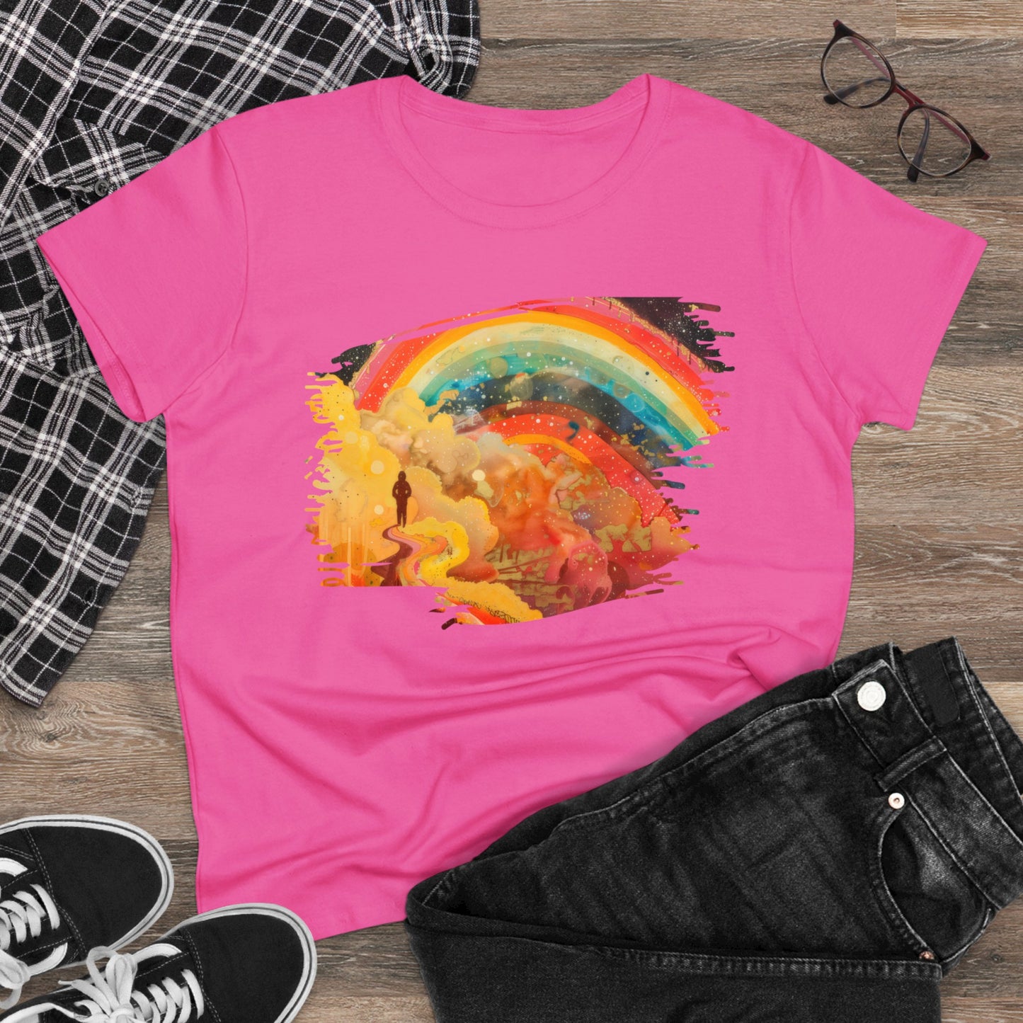 Chasing Rainbows - Women's Midweight Cotton Tee