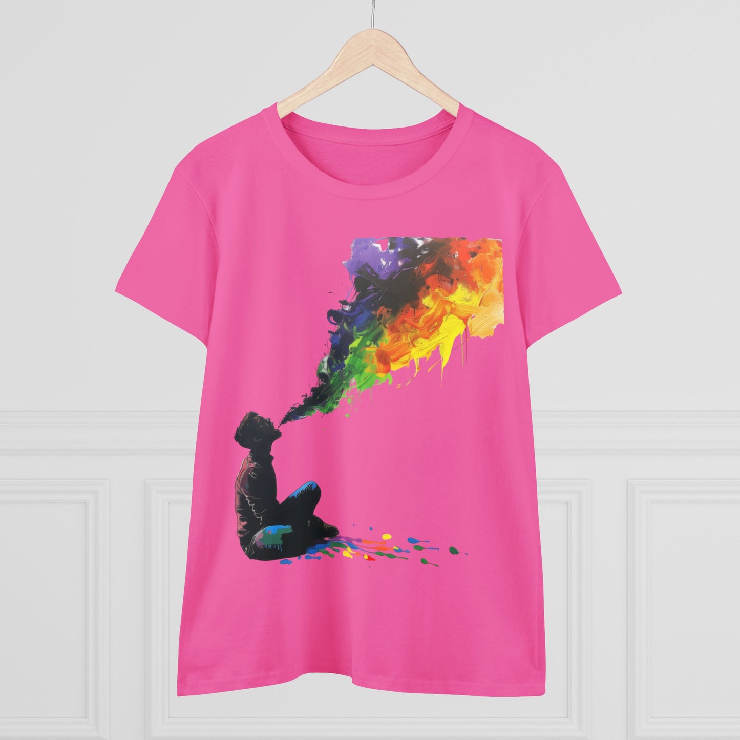 Rainbow Breath - Women's Midweight Cotton Tee