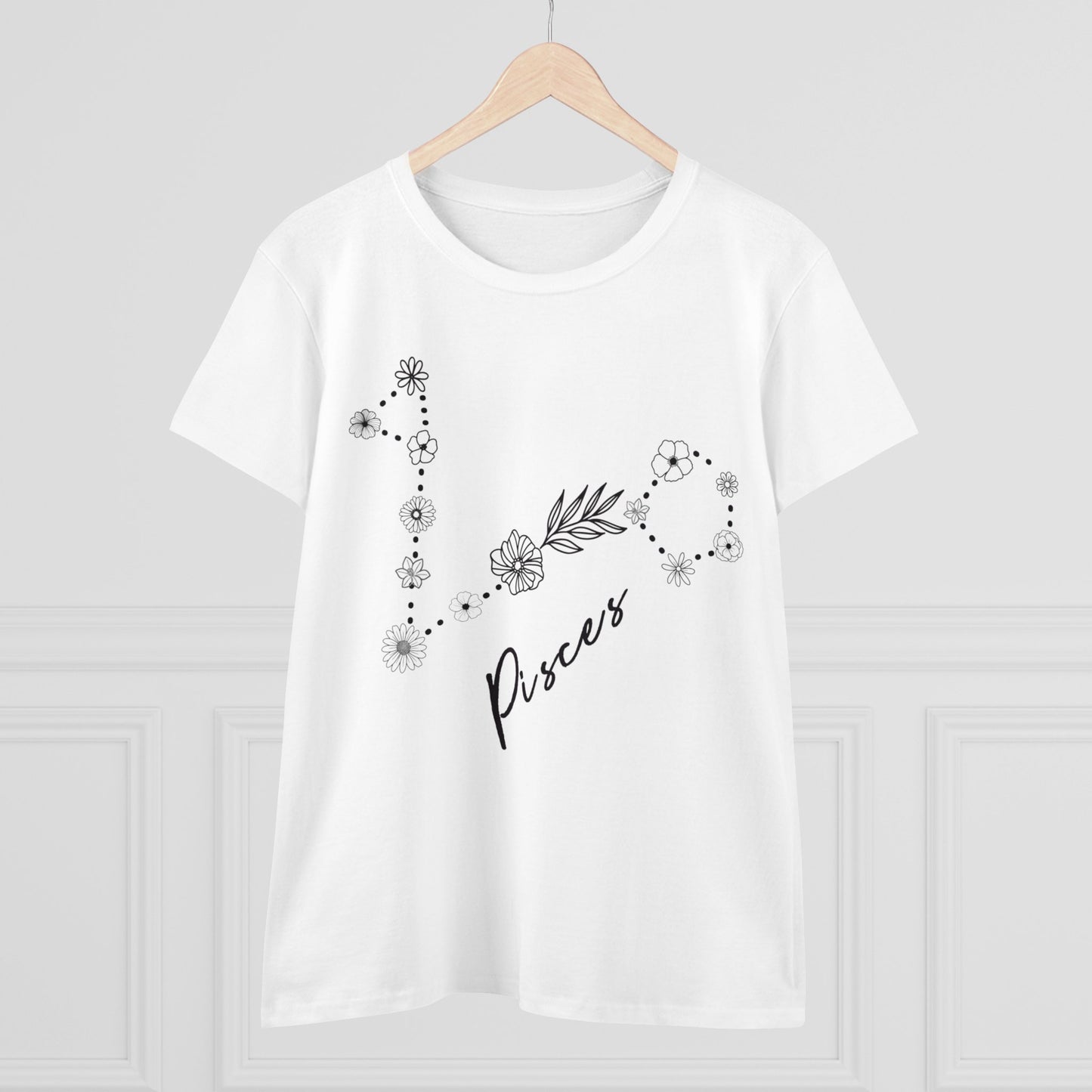 Flower Constellation - Pisces - Astrology - Women's Midweight Cotton Tee