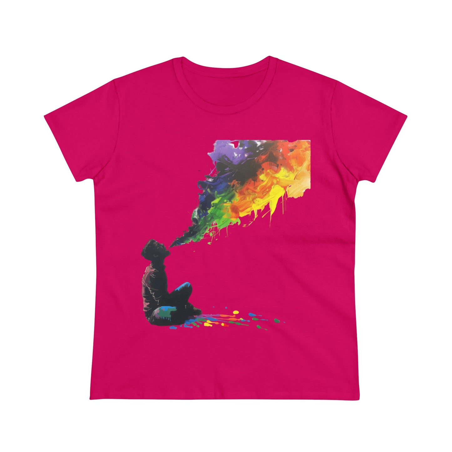 Rainbow Breath - Women's Midweight Cotton Tee