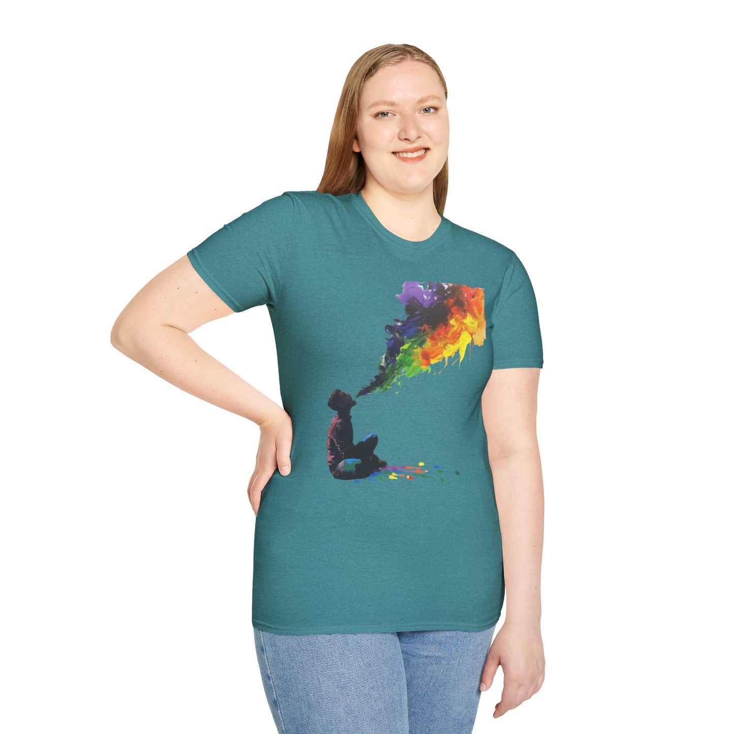 Rainbow Breath - Unisex Softstyle T-Shirt