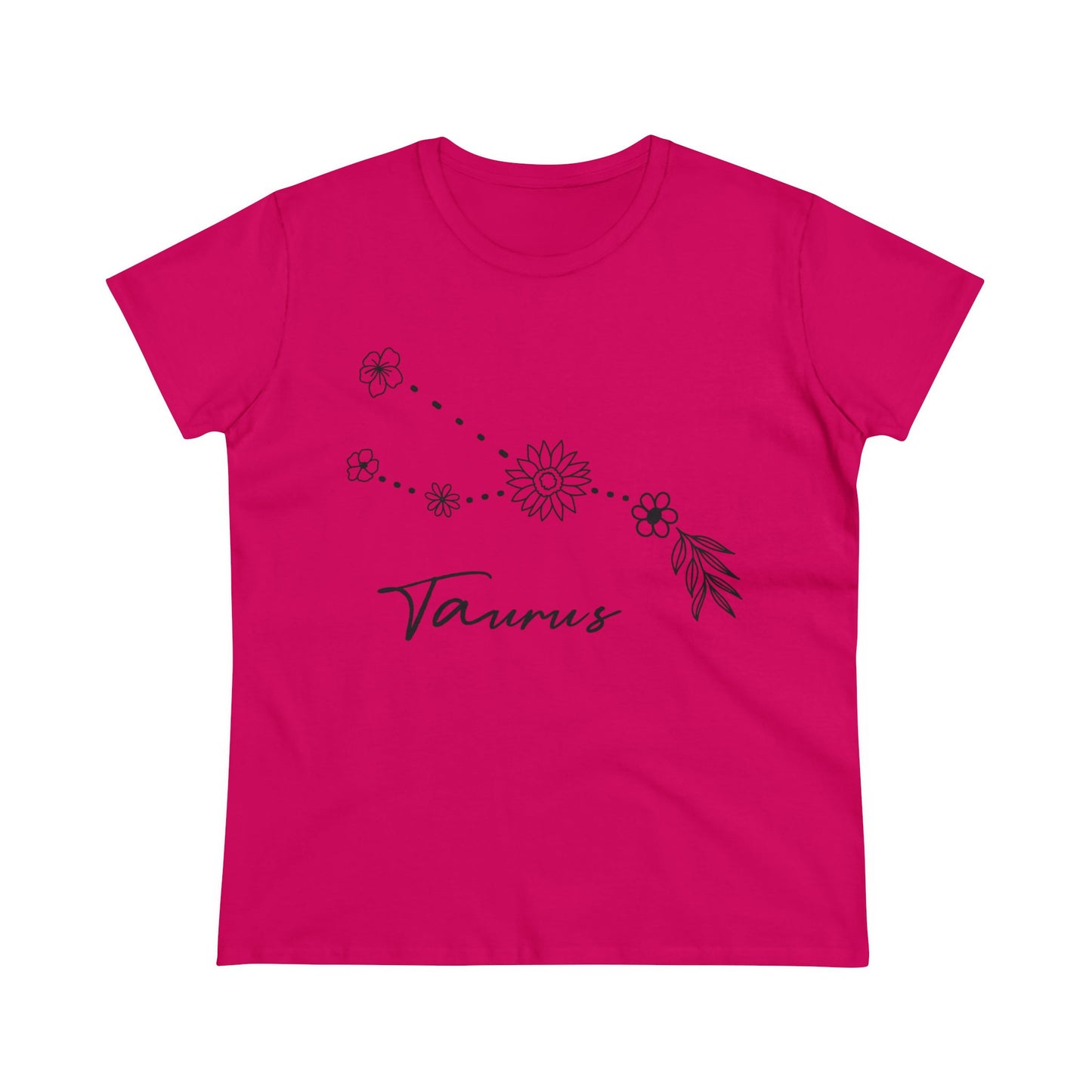 Flower Constellation - Taurus - Astrology - Women's Midweight Cotton Tee