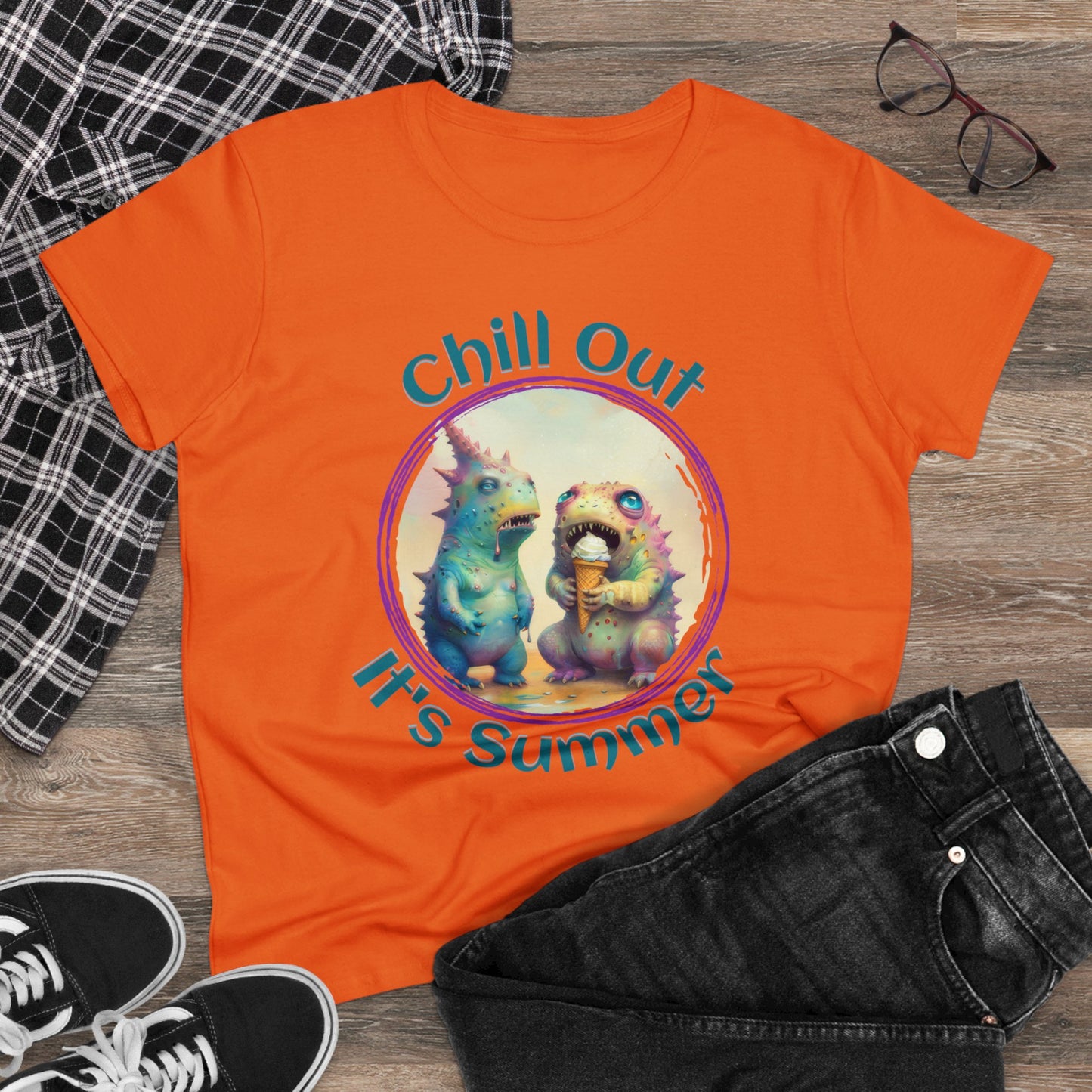 Chill Out, It's Summer - Women's Midweight Cotton Tee