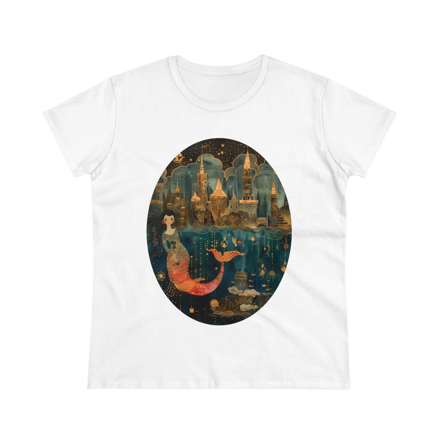 Mermaid - Fantasy - Women's Midweight Cotton Tee