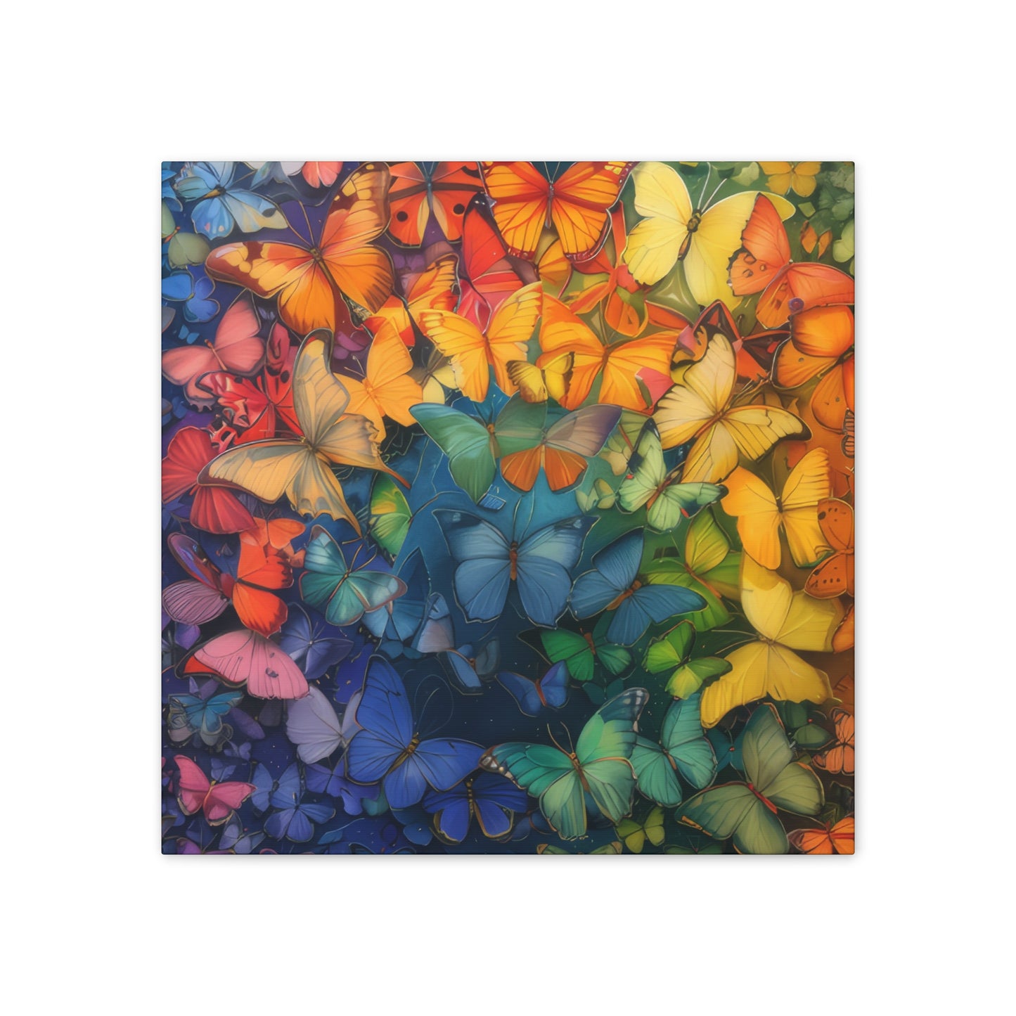 Rainbow Butterflies - Canvas Stretched, 0.75"