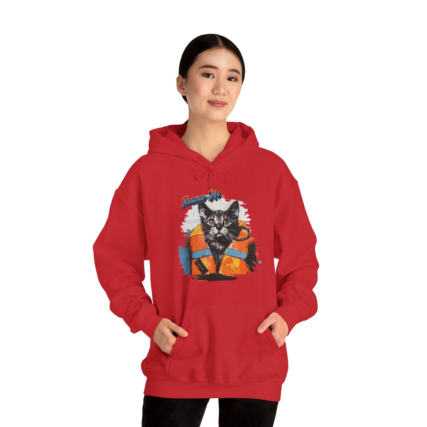 Rescue Cat - Unisex Heavy Blend™ Hooded Sweatshirt