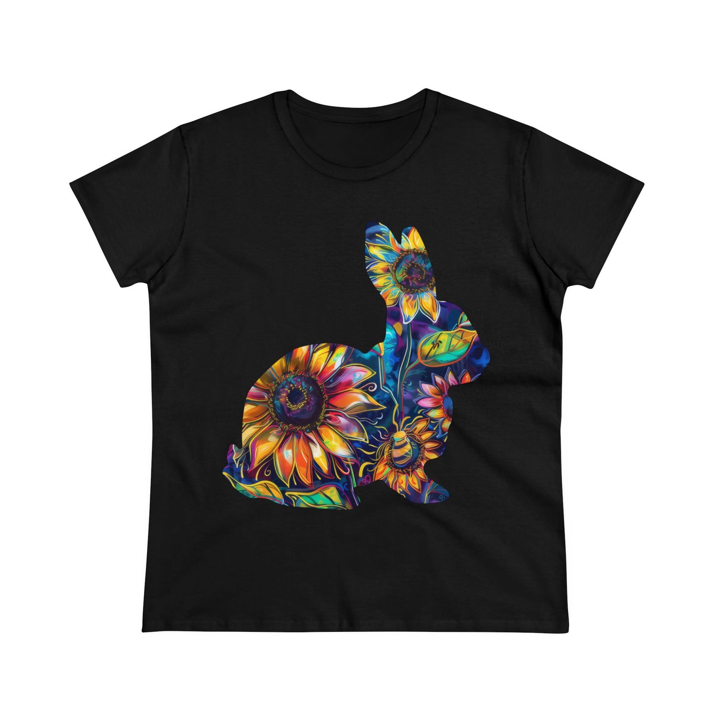 Flower Bunny - Women's Midweight Cotton Tee