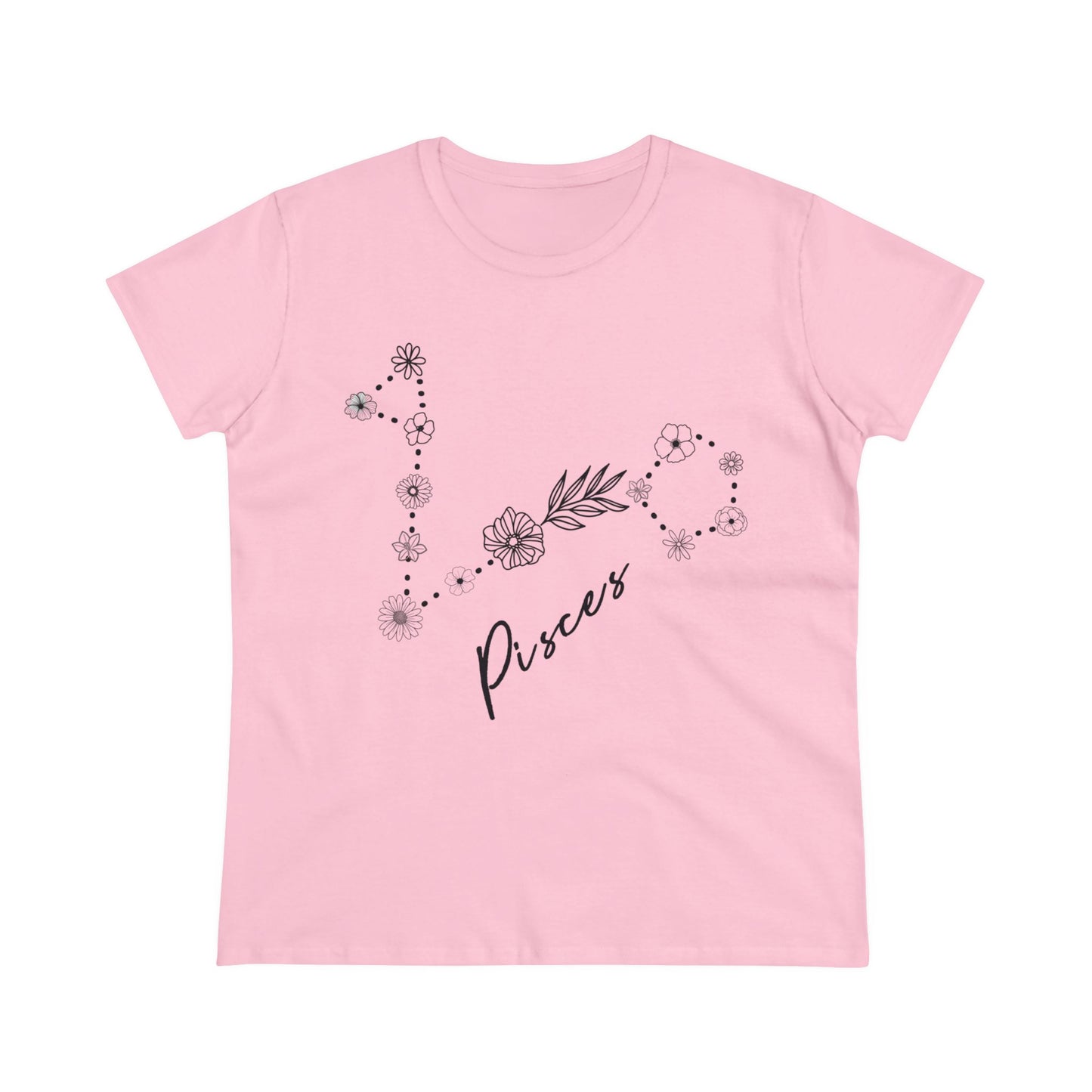 Flower Constellation - Pisces - Astrology - Women's Midweight Cotton Tee