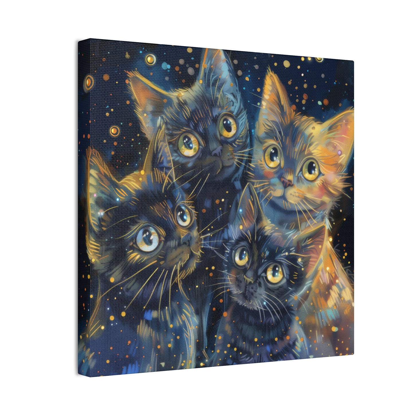 Sparkly Kitties - Canvas Stretched, 0.75"