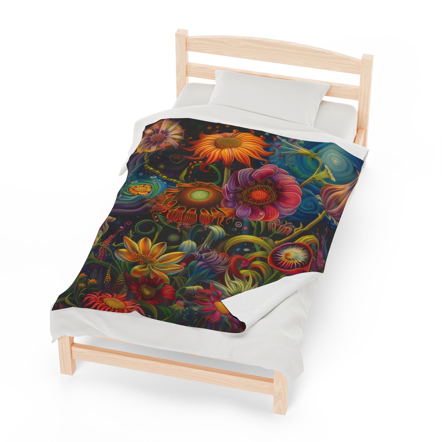 Flowers - Velveteen Plush Blanket