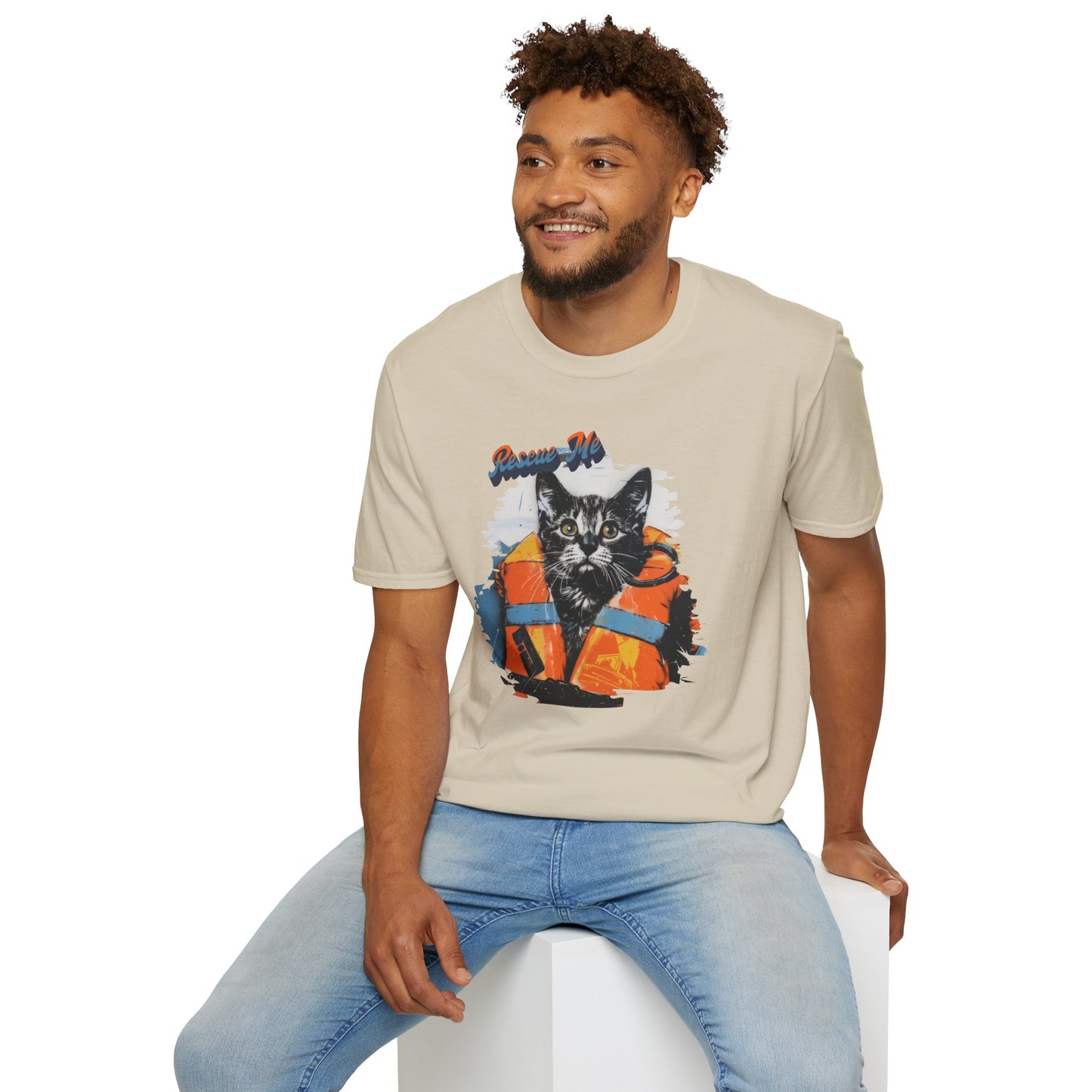 Rescue Cat - Unisex Softstyle T-Shirt