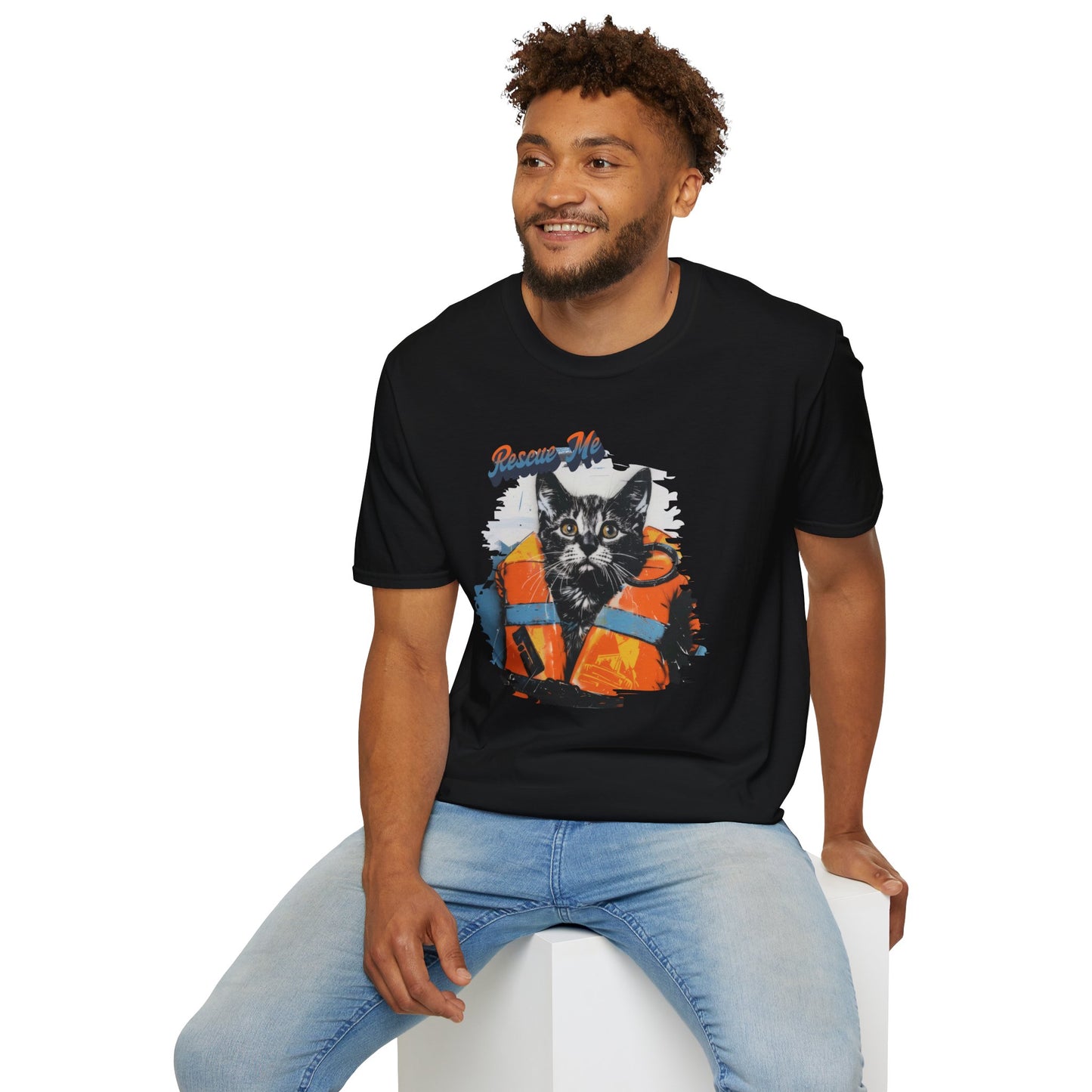 Rescue Cat - Unisex Softstyle T-Shirt