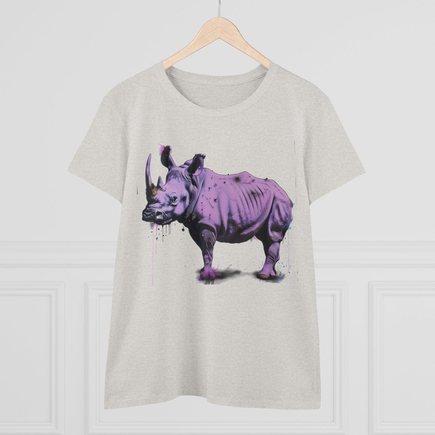 Purple Rhino - Women's Midweight Cotton Tee