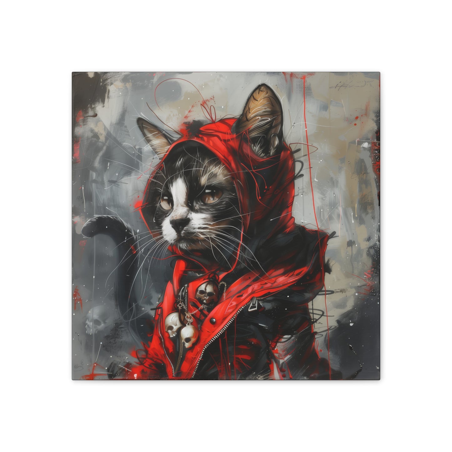 Street Kitty - Canvas Stretched, 0.75" - Canvas Stretched, 0.75"