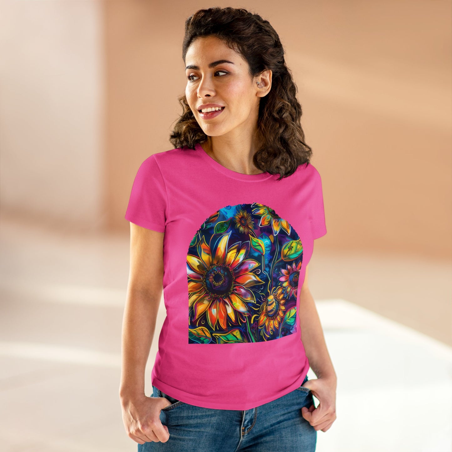 Sunflowers - Women's Midweight Cotton Tee