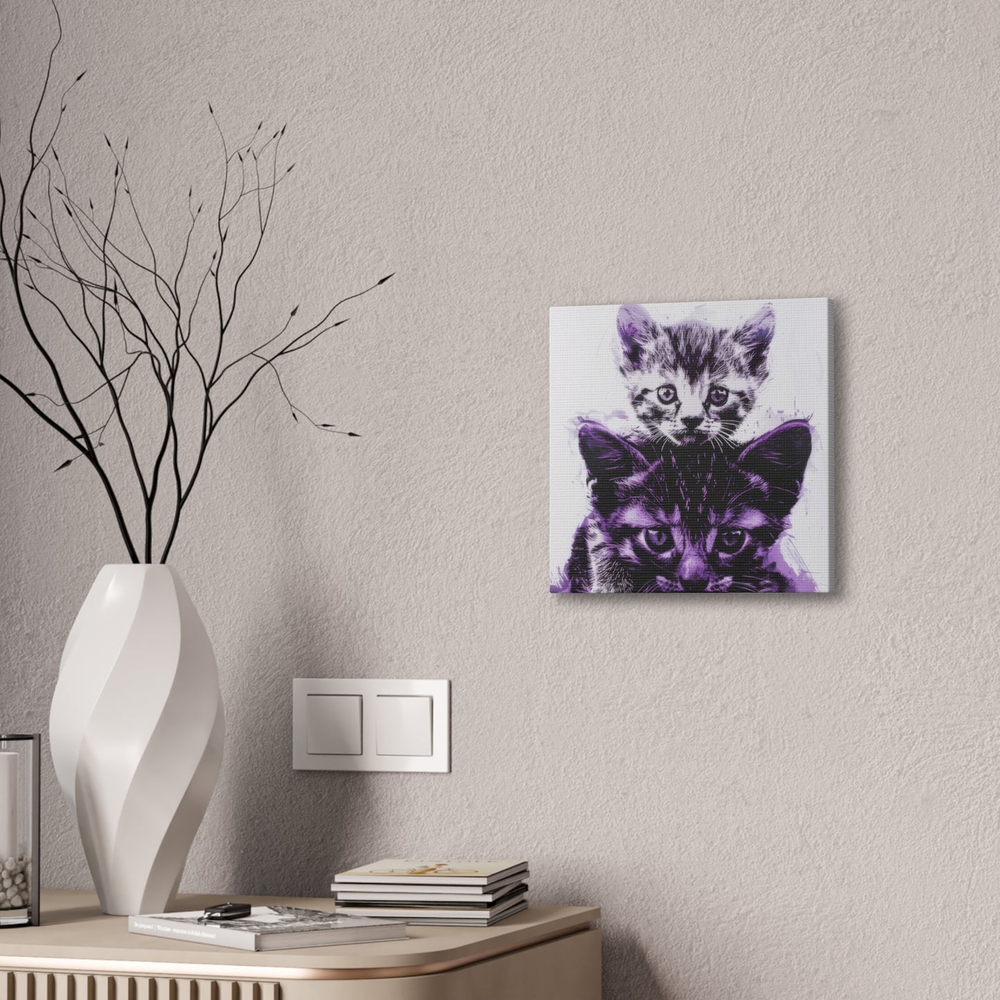 Stacked Cats - Canvas Stretched, 0.75"