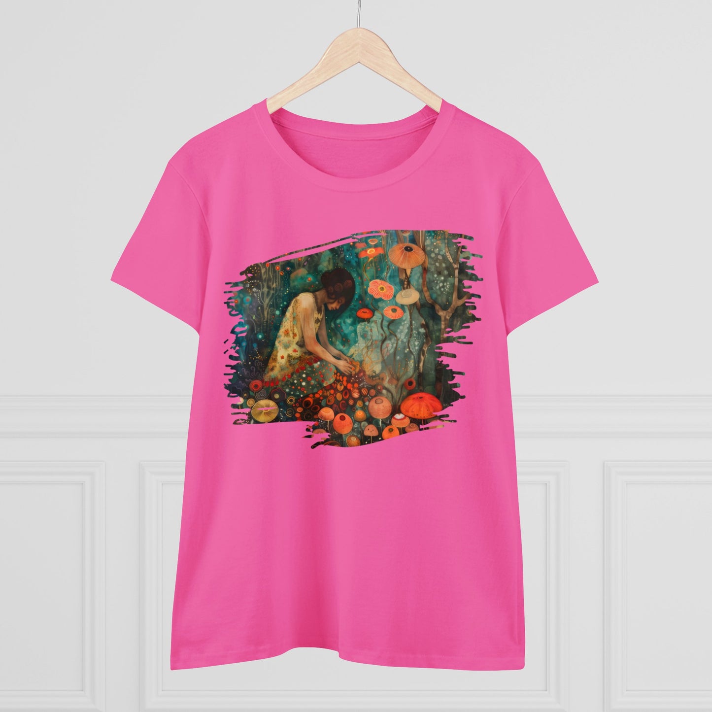 Mushroom Girl - Women's Midweight Cotton Tee