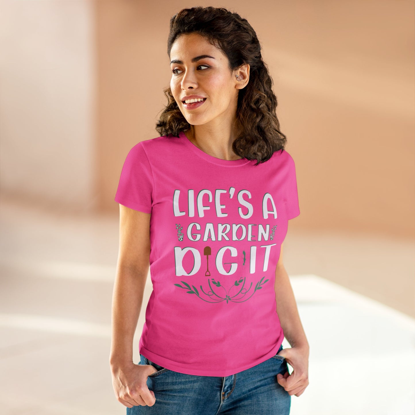 Life's a Garden Dig It - Gardening - Women's Midweight Cotton Tee