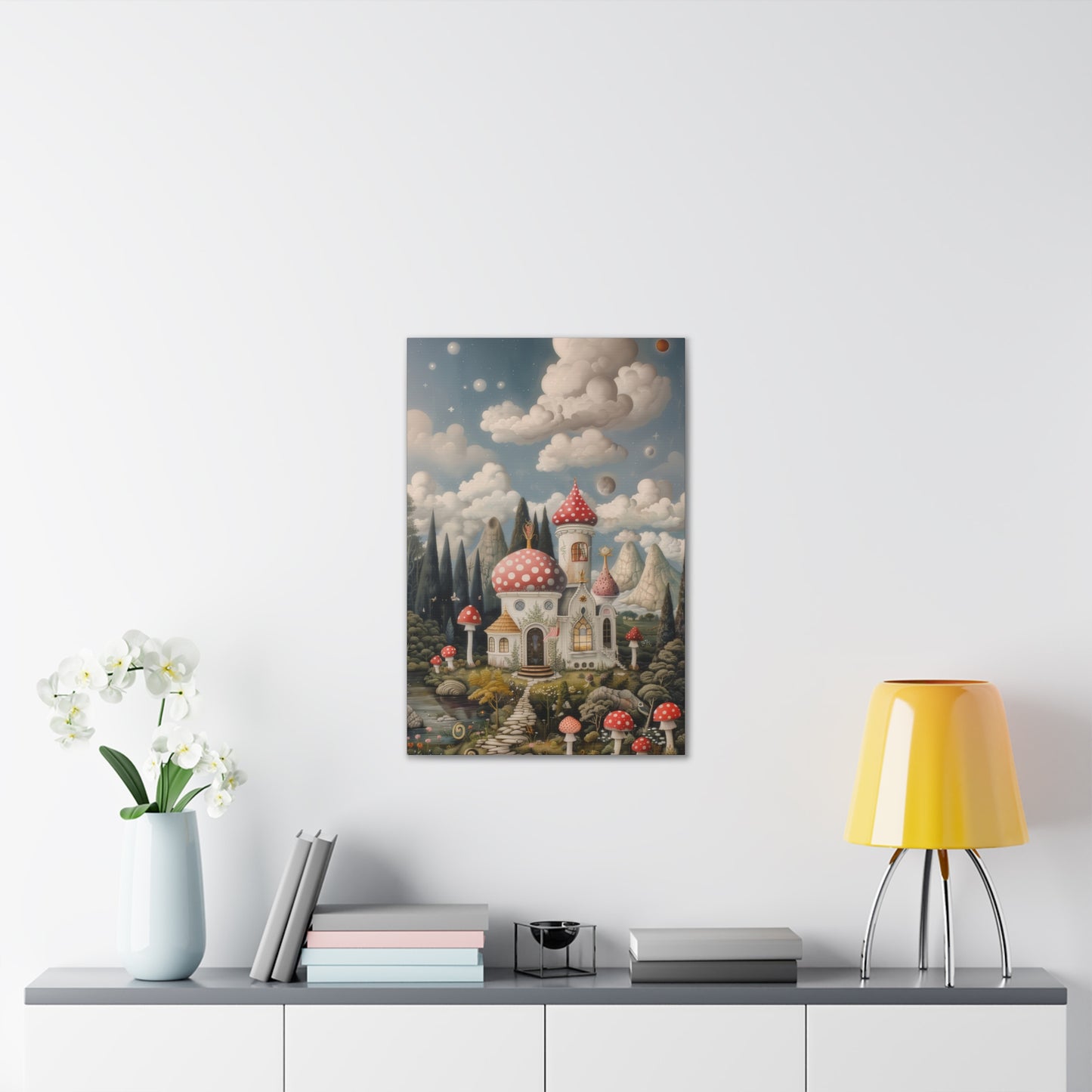 Mushroom Castle - Canvas Stretched, 0.75"