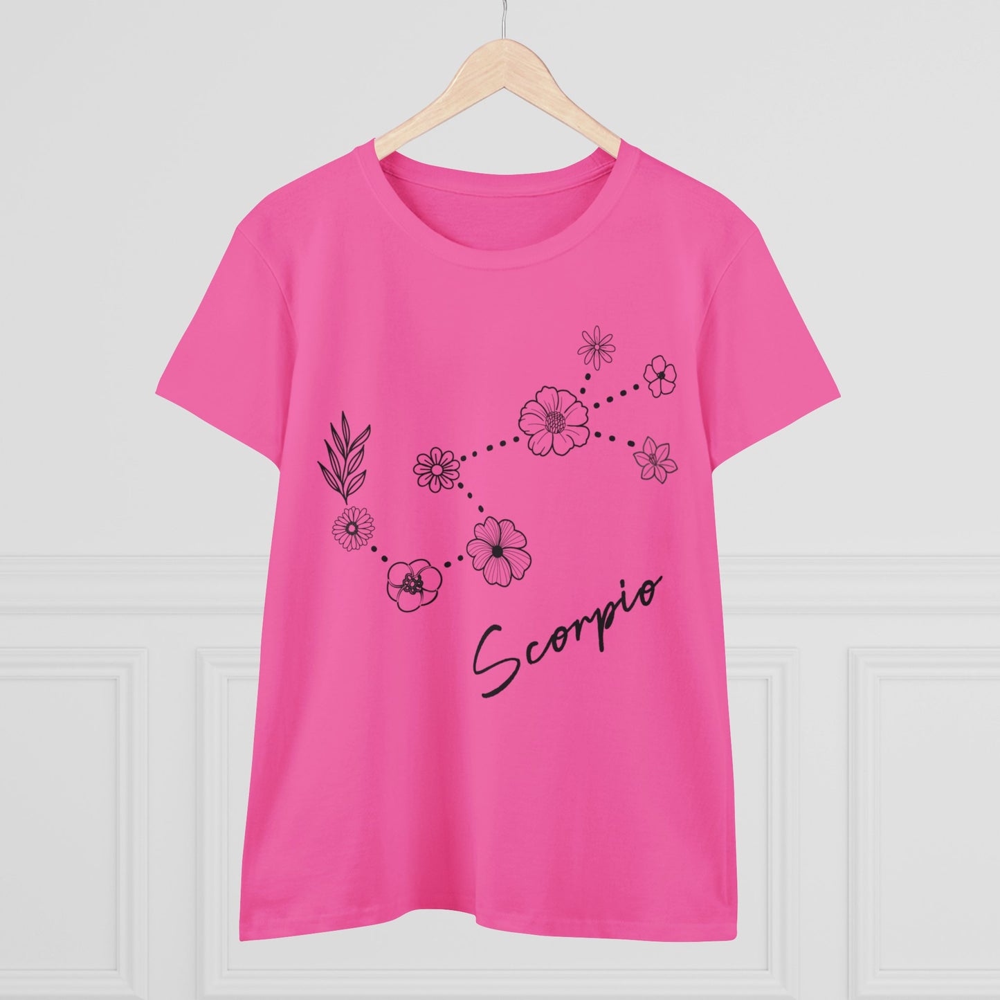 Flower Constellation - Scorpio - Astrology - Women's Midweight Cotton Tee