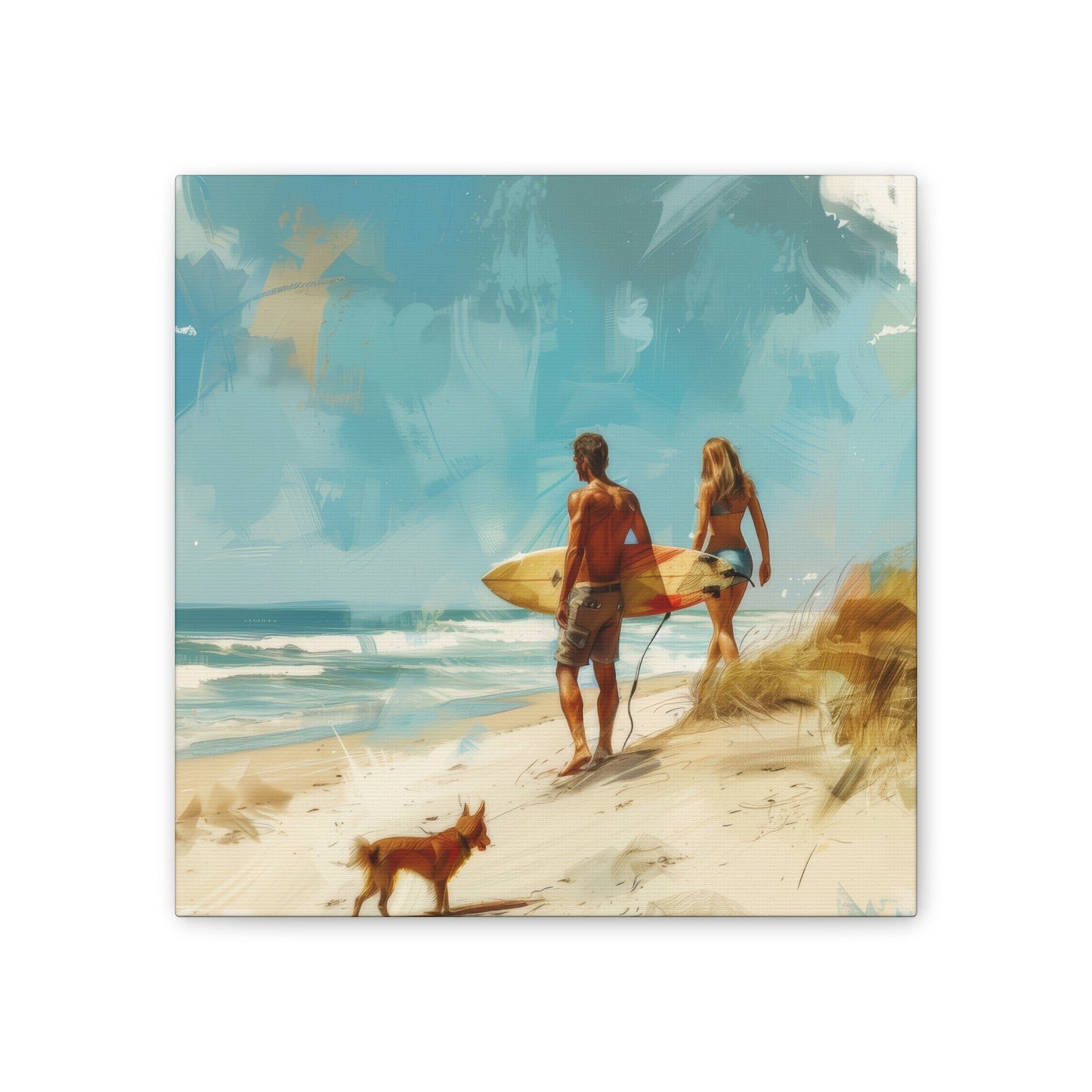 Beach and Surf  - Canvas Stretched, 0.75"