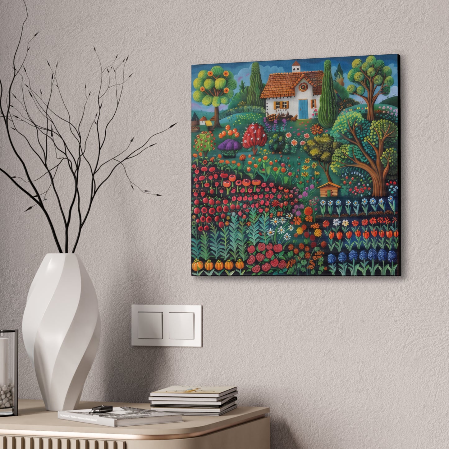 Cottage Gardens - Canvas Stretched, 0.75"