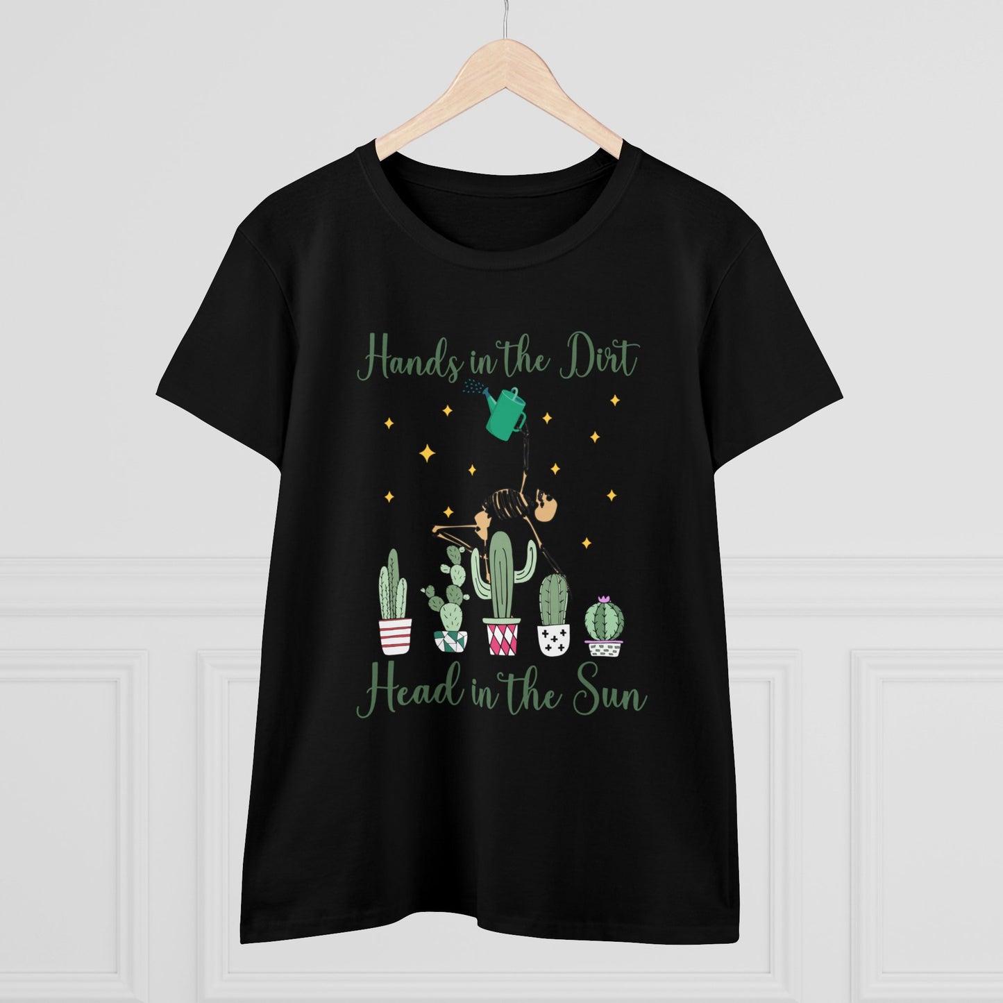 Hands in the Dirty, Head to the Sun - Gardening - Women's Midweight Cotton Tee