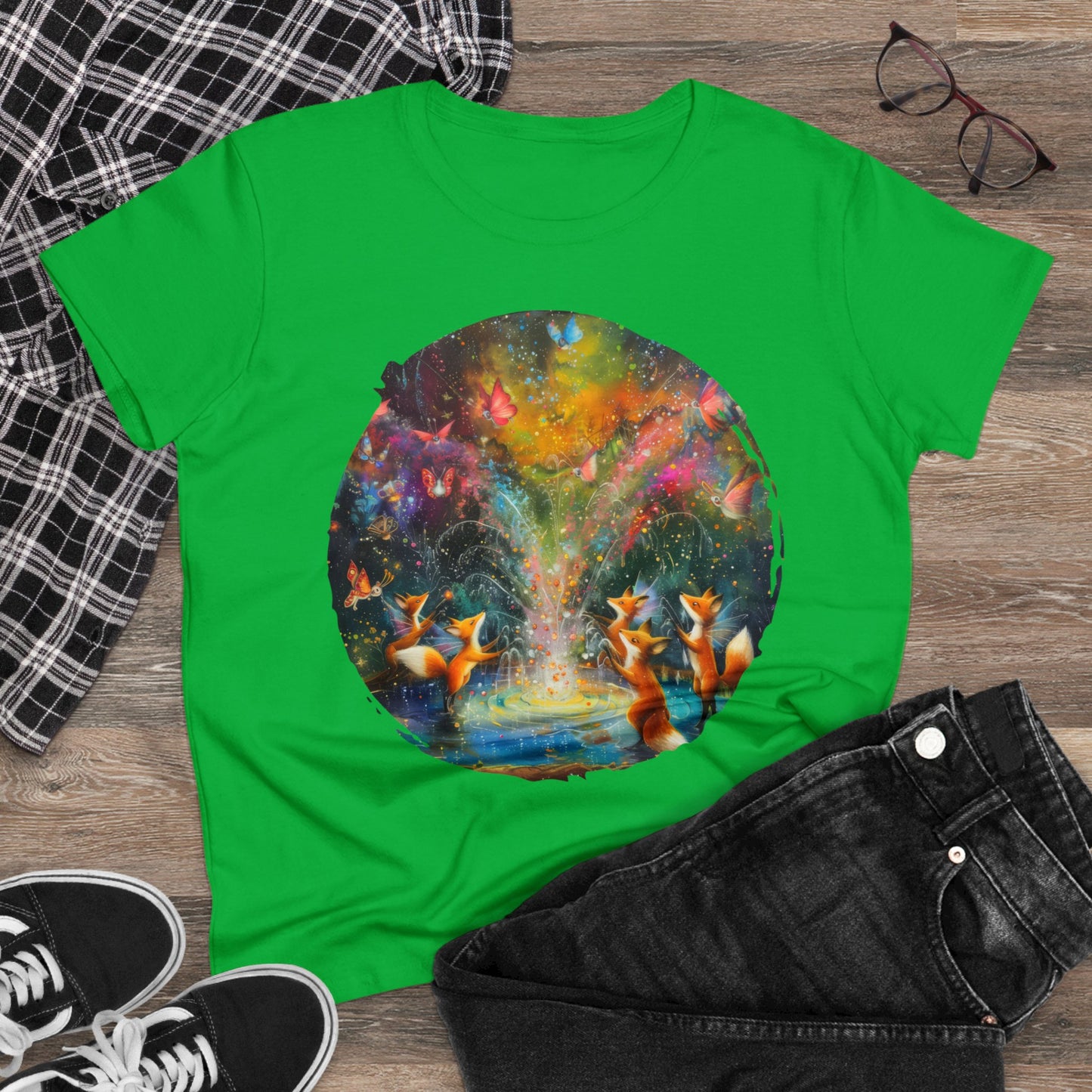 Fairy Celebration - Fantasy - Women's Midweight Cotton Tee