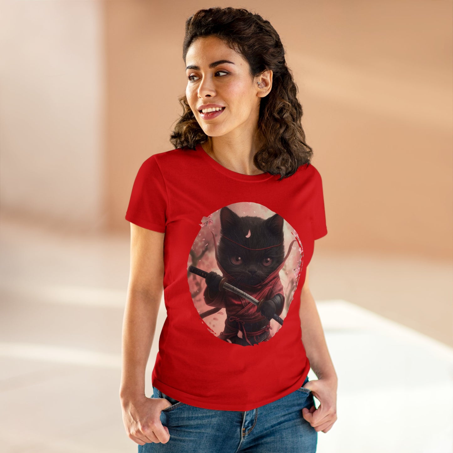 Ninja Kitty - Women's Midweight Cotton Tee