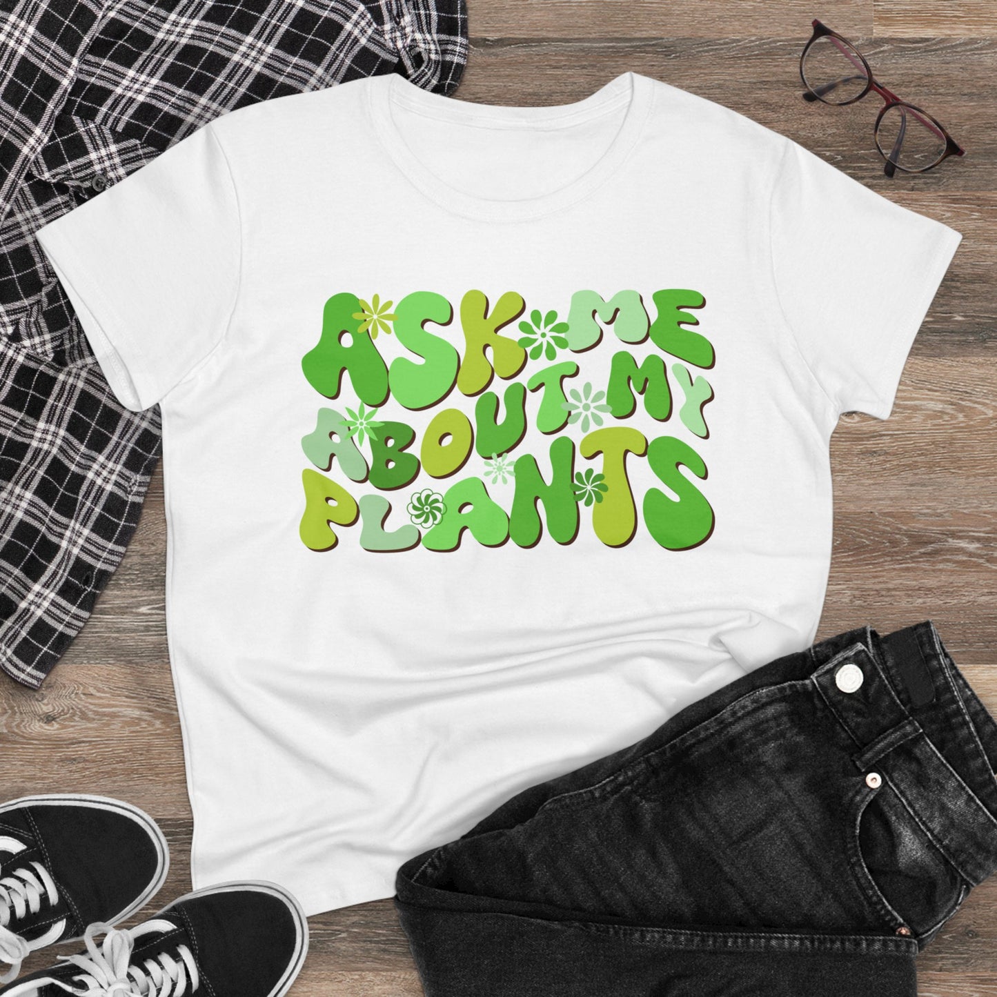 Ask Me About My Plants - Gardening - Women's Midweight Cotton Tee