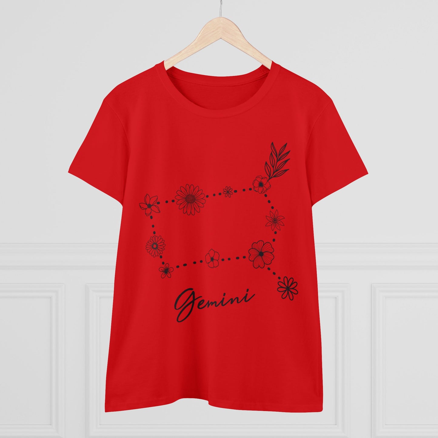 Flower Constellation - Gemini - Astrology - Women's Midweight Cotton Tee