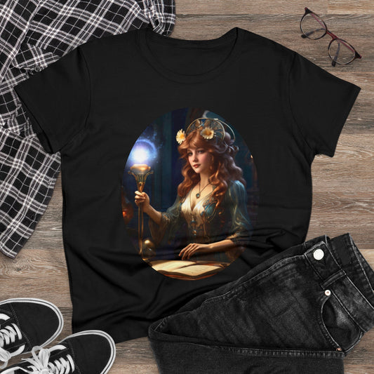 The Sorceress - Fantasy - Women's Midweight Cotton Tee