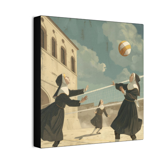 Nuns Volleyball - Canvas Stretched, 0.75"