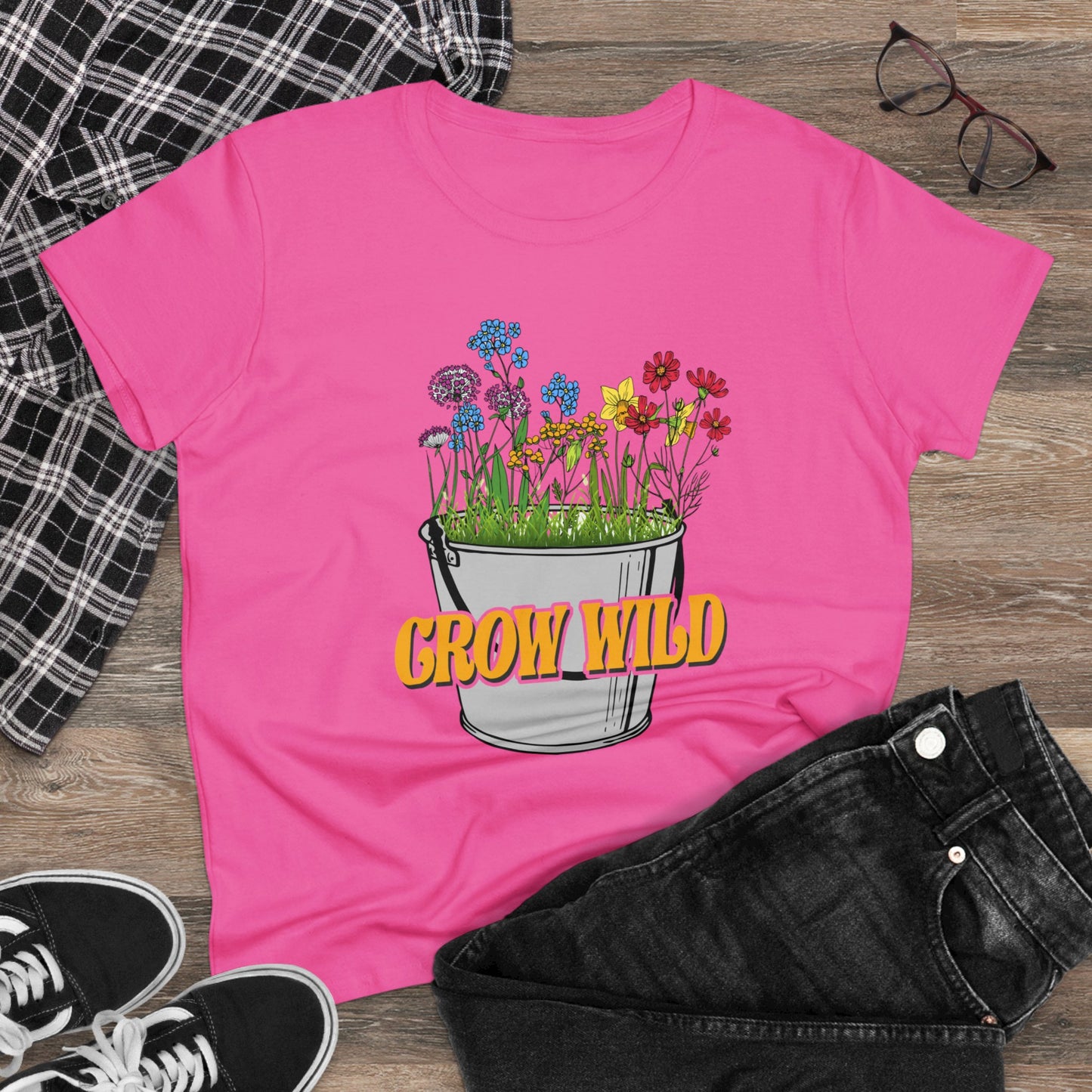 Grow Wild - Gardening - Women's Midweight Cotton Tee