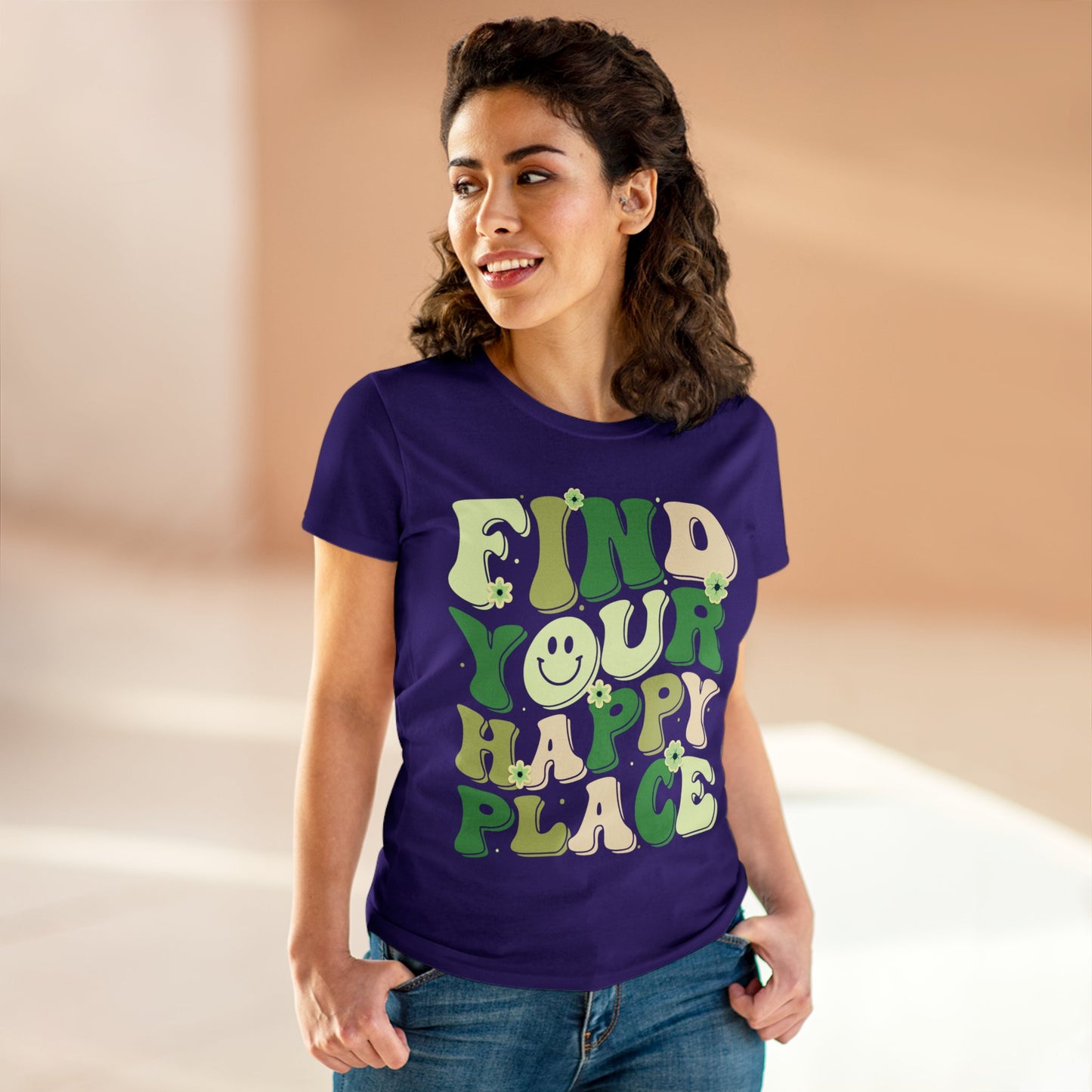 Find Your Happy Place - Gardening - Women's Midweight Cotton Tee