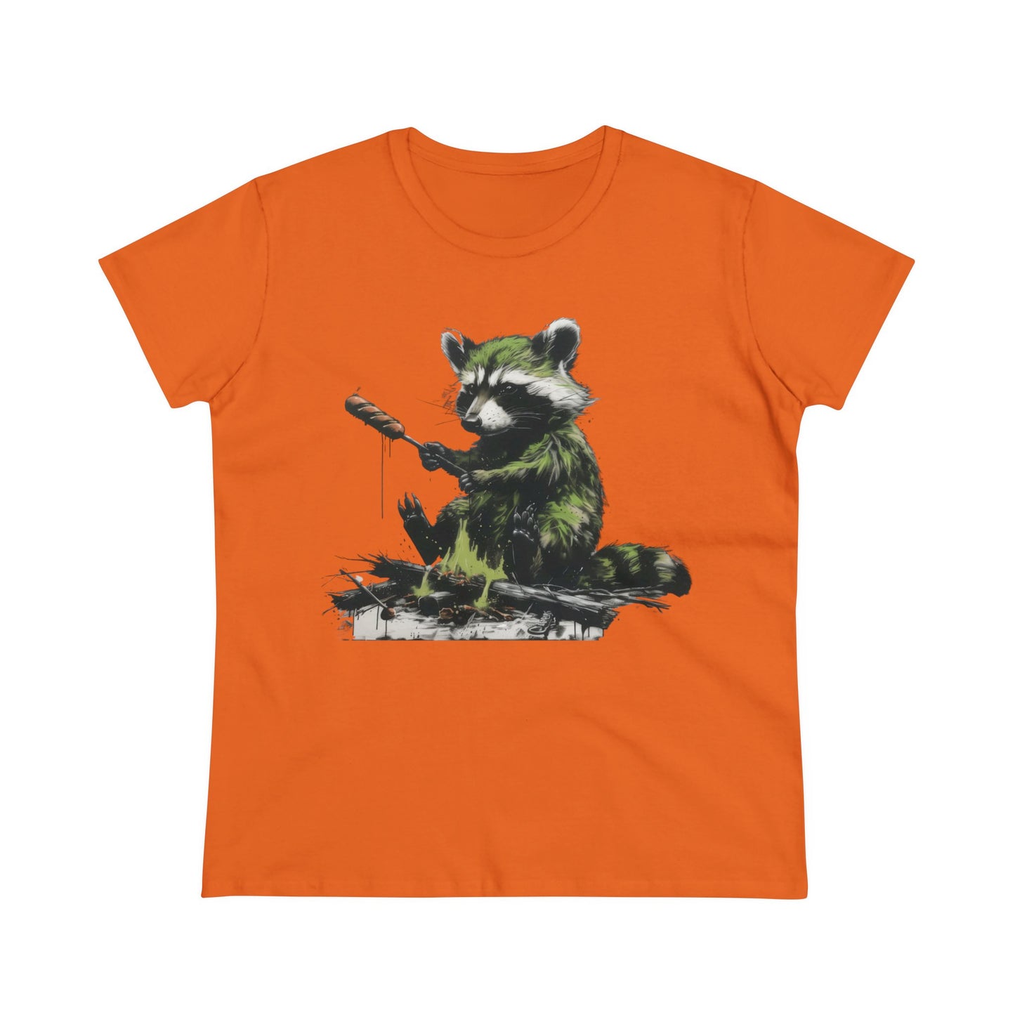 Raccoon Cookout - Women's Midweight Cotton Tee