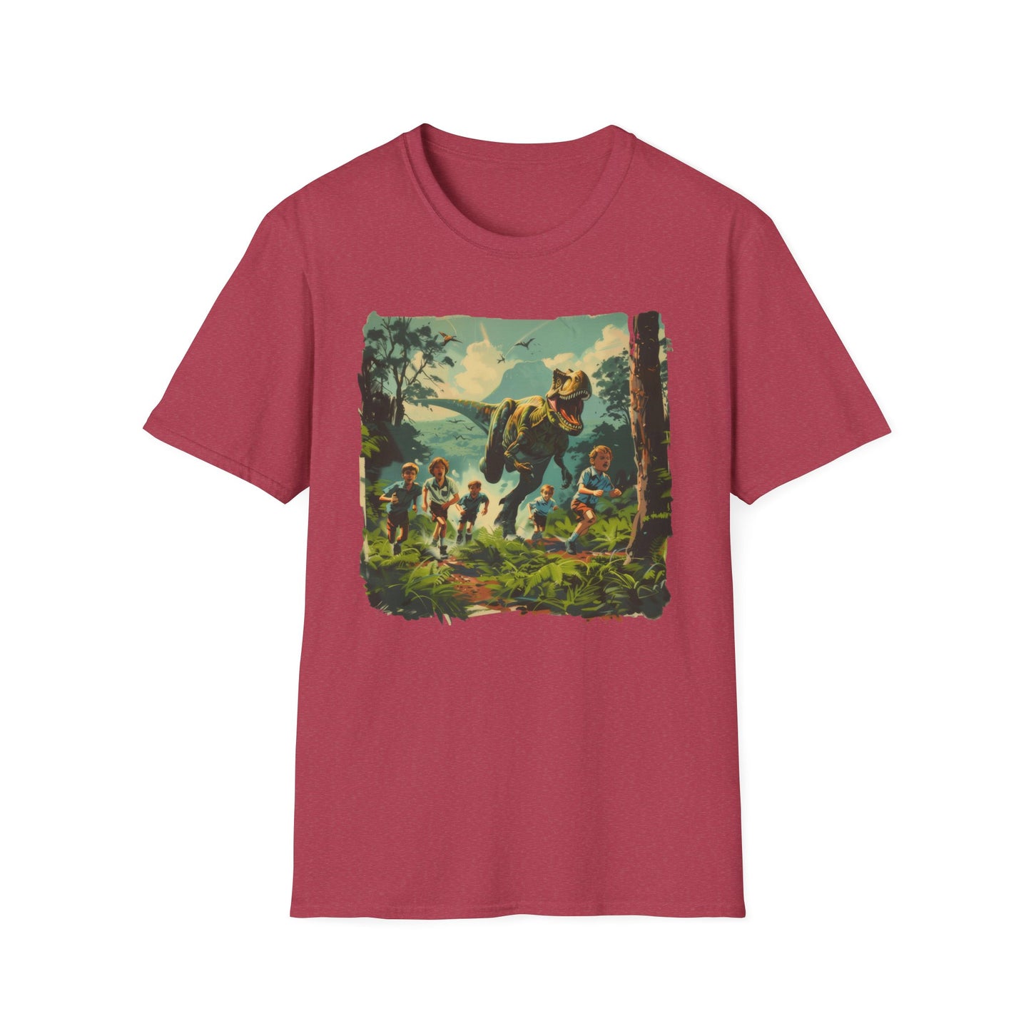 Dinosaur Chase - Unisex Softstyle T-Shirt