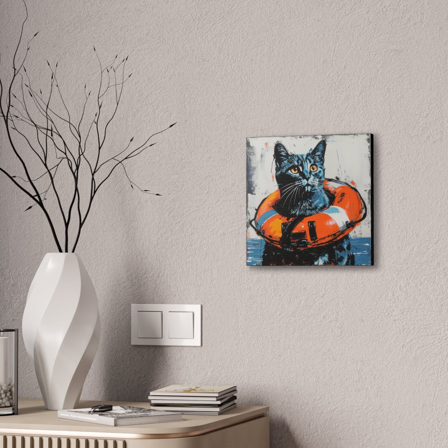 Rescue Cat - Canvas Stretched, 0.75"